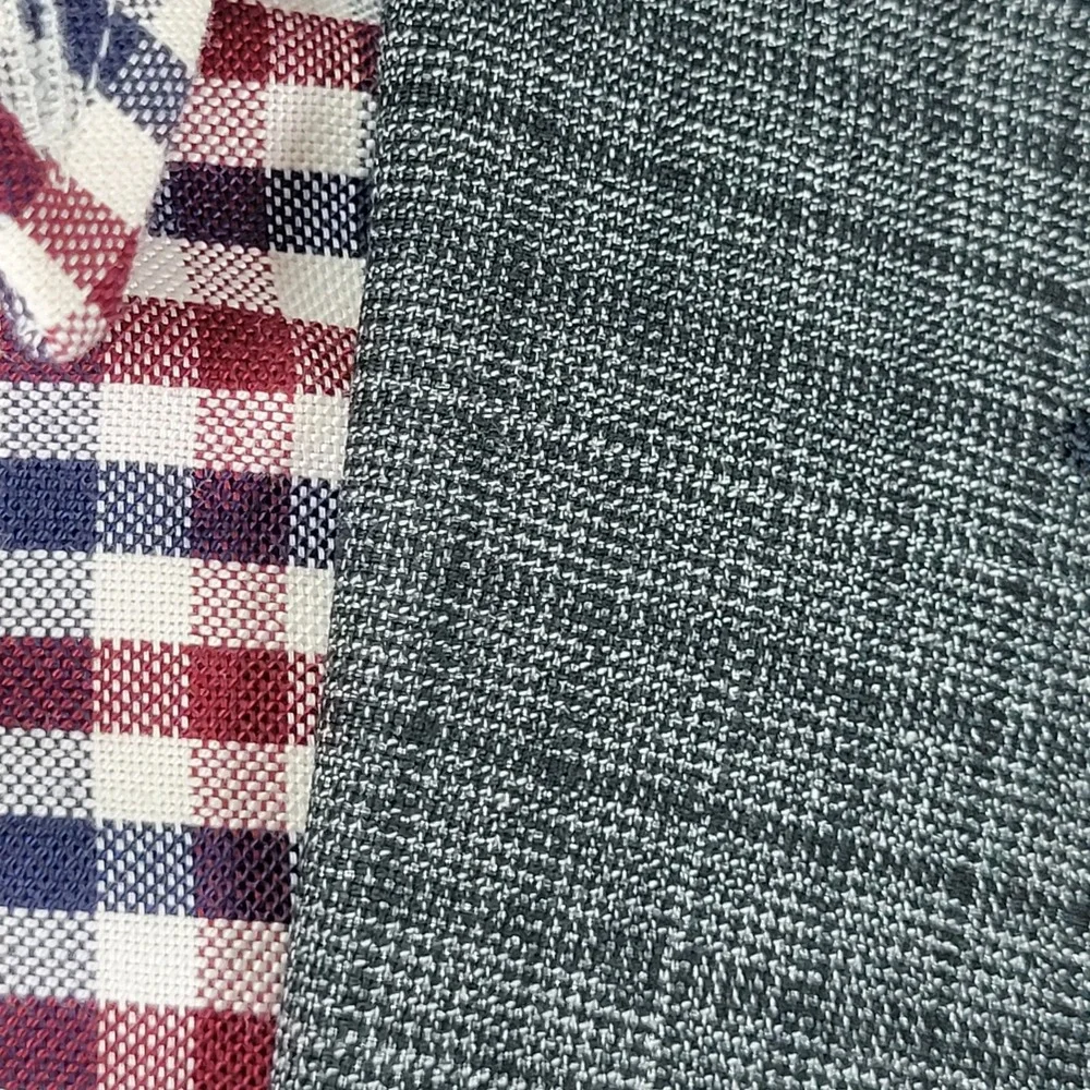 Stafford Men's Sport Coat Blazer Two Button Gray Plaid Seasonal Texture Poly 48R